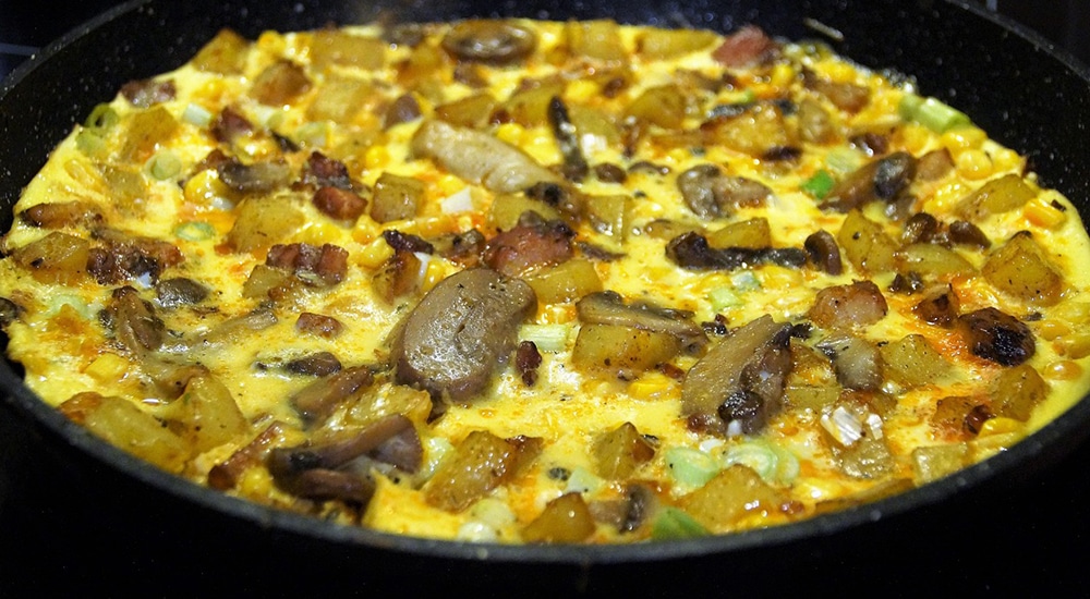 Omelette aux champignons